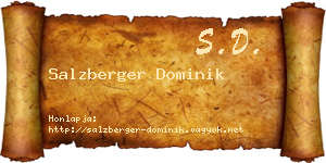 Salzberger Dominik névjegykártya